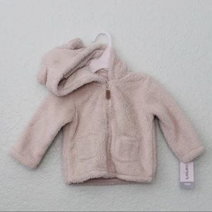 NWT Carter's Sherpa Hoodie Jacket Unisex Size 12M